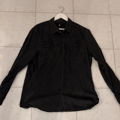 Ανδρικό πουκάμισο G-Star Raw XL μεταχειρισμένο, μαύρο και γκρι
