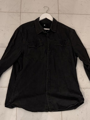 Ανδρικό πουκάμισο G-Star Raw XL μεταχειρισμένο, μαύρο και γκρι