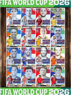 Master Rookies κάρτες FIFA World Cup 2026 Adrenalyn XL