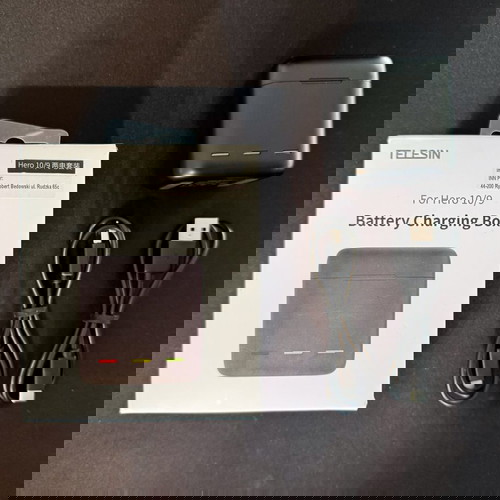 Telesin Battery Charging Box για GoPro Hero 9/10/11/12 σαν καινούργιο με 2 μπαταρίες