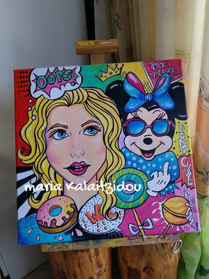 Pop Art Painting 40x40 cm new