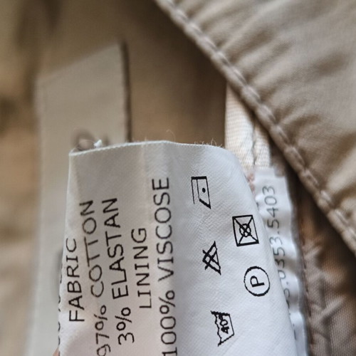 Rococo beige summer chino pants in riding style, like new