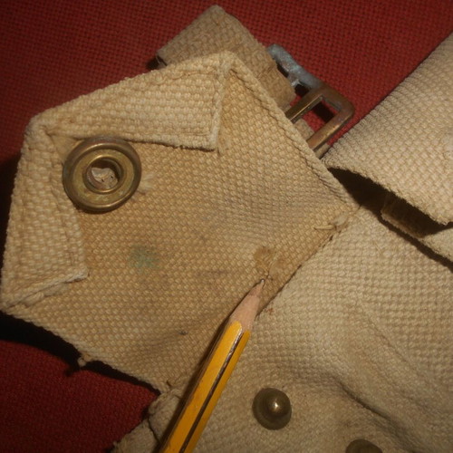 English Canvas Pouches for Lee-Enfield Cartridges used, set of 2, 1942 WWII