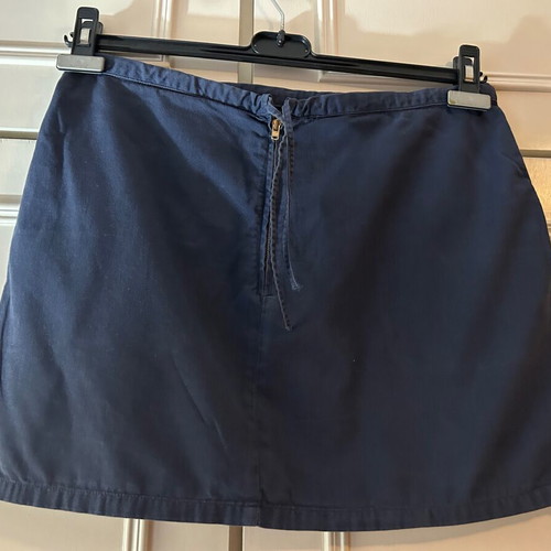 Sisley Mini Skirt Size 44 Dark Blue 100% Cotton Like New