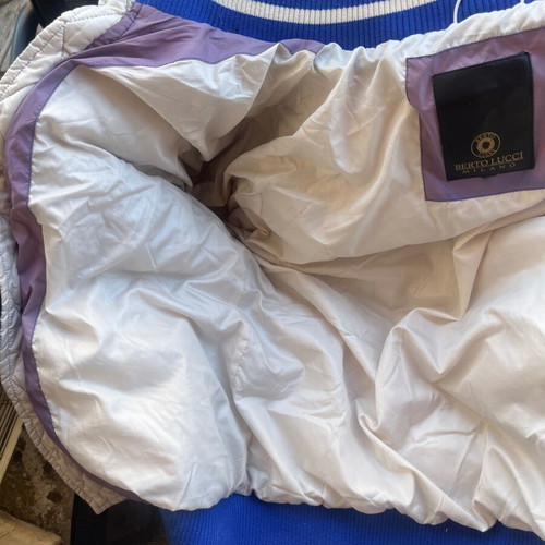 Berto Lucci puffer jacket used, lilac, size L