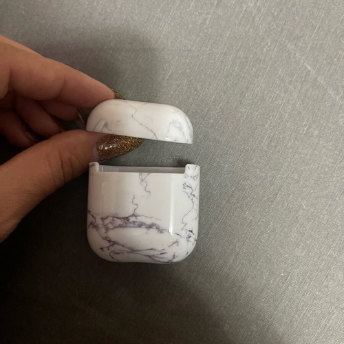 Plastic marble case for headphones new