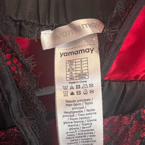 Yamamay nightdress size S like new, black and red