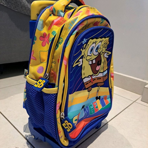 Spongebob Neon trolley bag for kindergarten GIM new