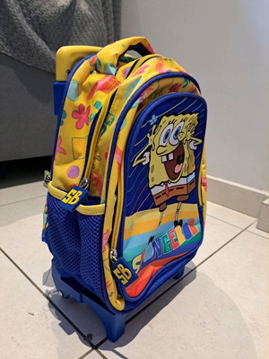 Spongebob Neon trolley bag for kindergarten GIM new