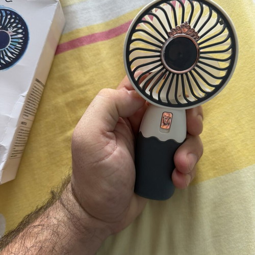 Portable fan with base and cable