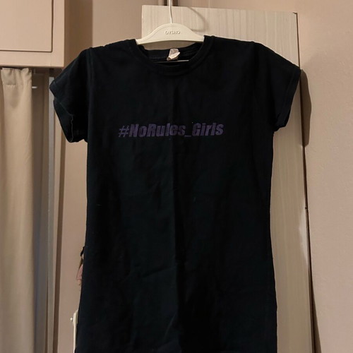 Short-sleeve blouse used, from Krav Maga school, black, size XS