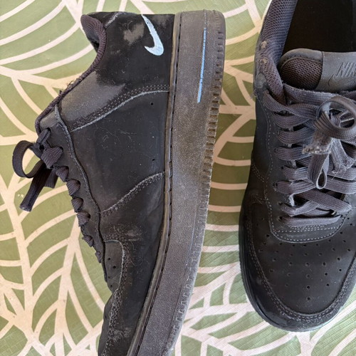 Nike Air Force 1 '07 low-top sneakers size 42 used black with blue details