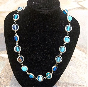 Blue necklace aqua style