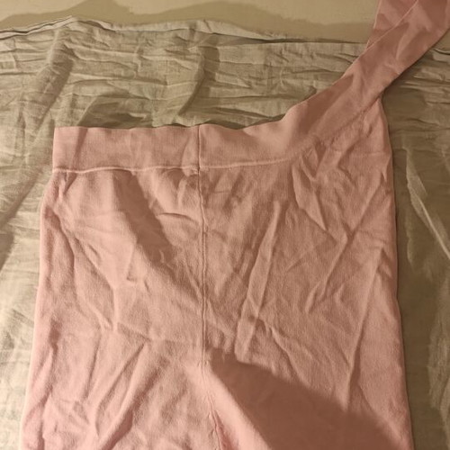 Last Woman asymmetric knitted top, pink, M-L