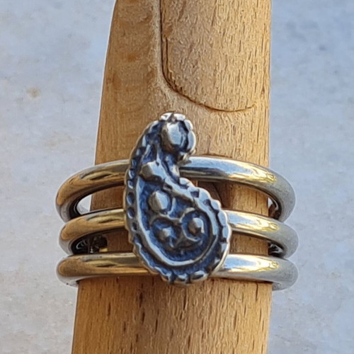 Silver ring museum replica new, diameter 16-17 mm, Kalamos Athens 18th century