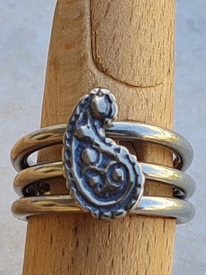 Silver ring museum replica new, diameter 16-17 mm, Kalamos Athens 18th century