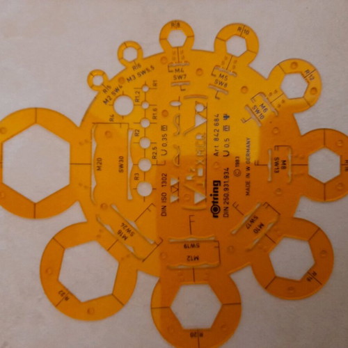 Rotring stencil for mechanical use new
