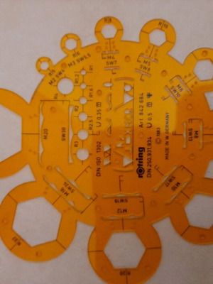 Rotring stencil for mechanical use new