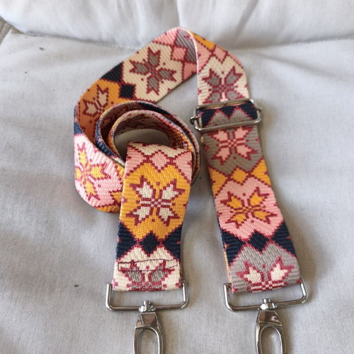 Bag strap multicolor, new handmade adjustable 4.5 cm width, 1.3 m length