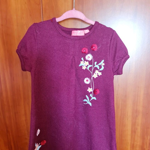 Knitted dress 3 years old purple like new