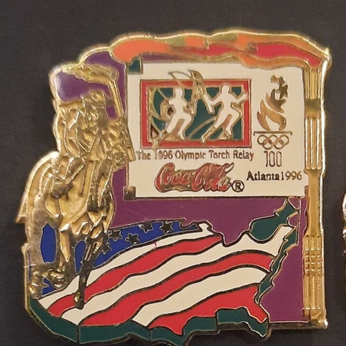 Olympic Games Torch Relay Route Athens to Atlanta 1996 like new, display ready