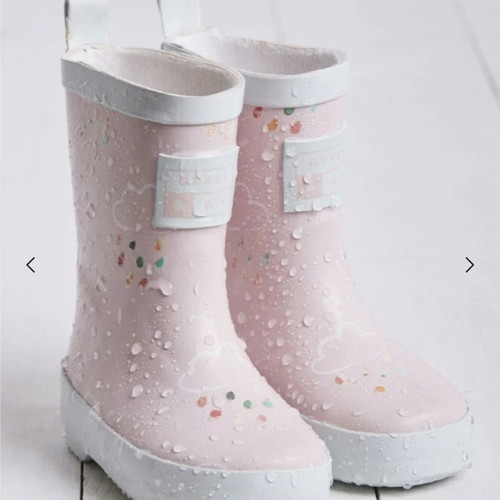 Monsoon rain boots used, pink, size 24, color changing