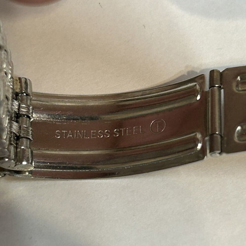 Orient 17j automatic watch used, men's, white and silver