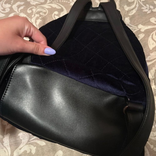 Bagpack velvet dark blue, like new