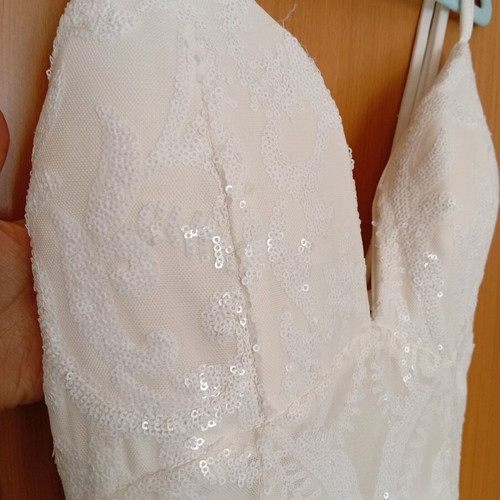 Wedding dress mermaid line with sequins like new