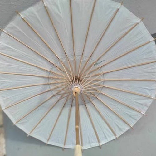 Paper umbrella made of bamboo Chinese style like new