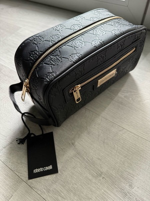 Roberto Cavalli logo toiletry bag