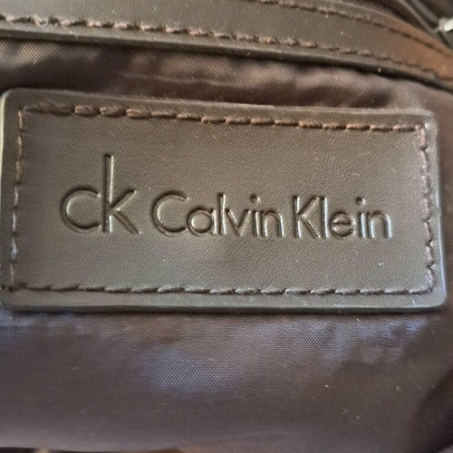 Calvin Klein shoulder bag unisex like new, brown-gold