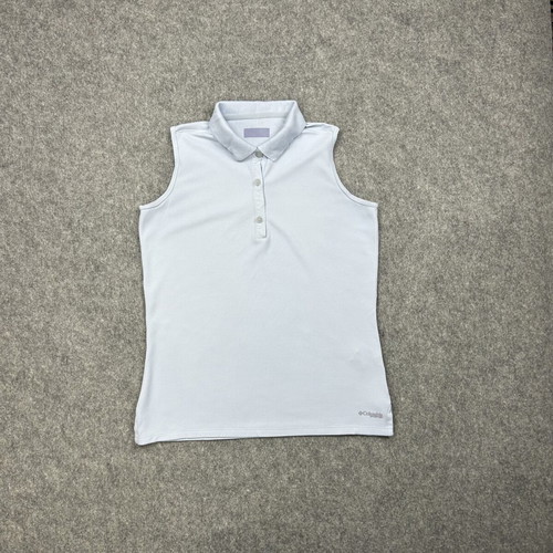Columbia women's sleeveless polo shirt used, blue, size L