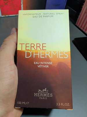Terre d'Hermes Intense Vetiver perfume 100 ml new authentic