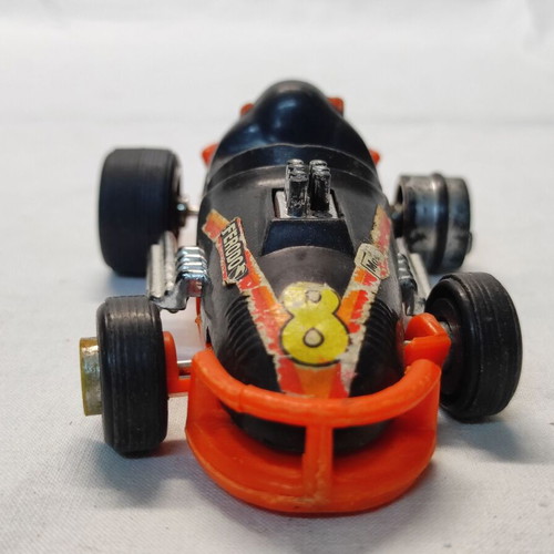 Plastic racing car 1970's used, very rare