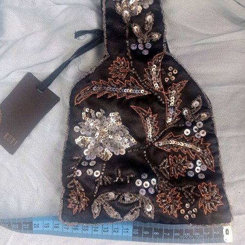 Esti bag embroidered with sequins, new, handheld