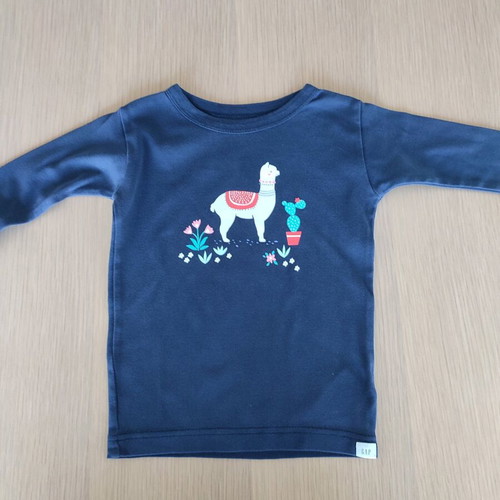 GAP pajamas 100% cotton for 4-year-old toddler like new, blue with llama pattern