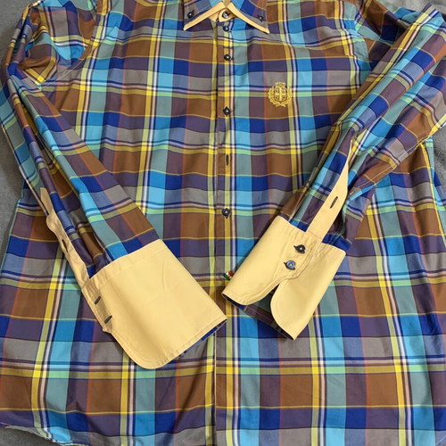 I Sarti di Milano multicolor cotton shirt XXL