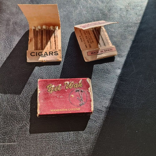 Matches used, collectible boxes from San Francisco 1986