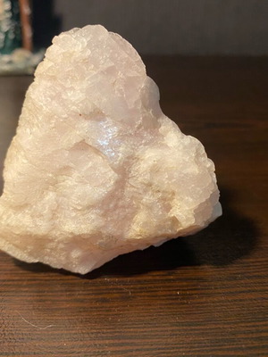 Raw rose quartz used, 132 grams