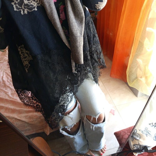 long jacket with lace