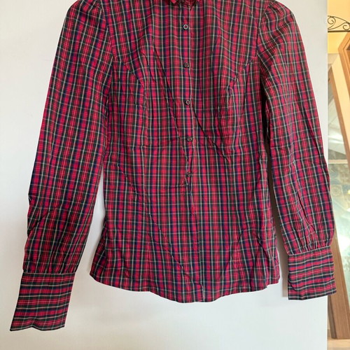 Sisley shirt red cotton like new, size S