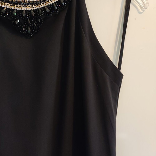 Black maxi dress with decorative neckline Soky & Soka