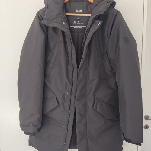 Only And Sons waterproof technical parka with hood black, like new, Small