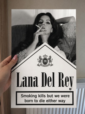 Lana del Rey poster new, A4 hard shiny paper
