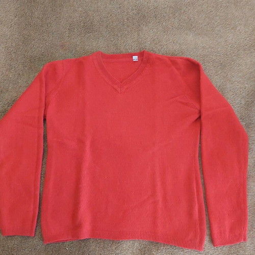 Wool sweater used, thin, red, size XS