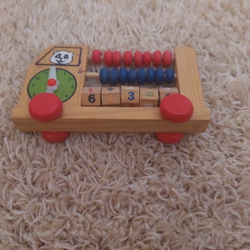 Wooden abacus like new with free educational toy