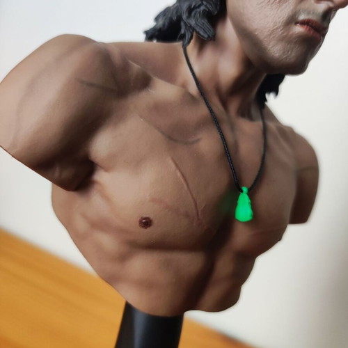 John J. Rambo III 1/4 Bust Statue by Hot Toys 2008 like new