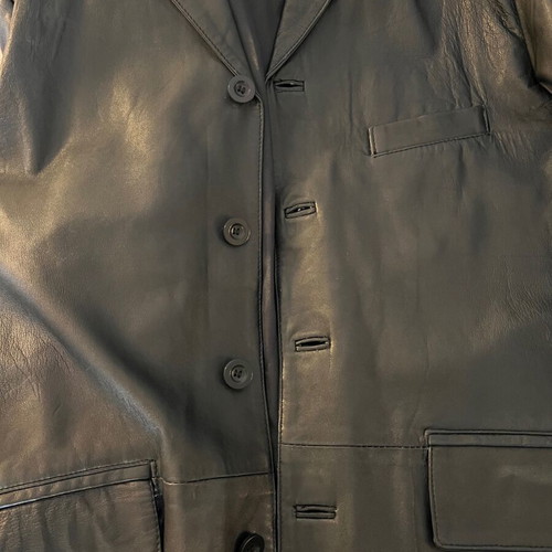 Selected leather jacket like new, black, size L
