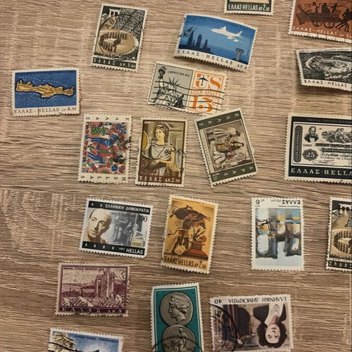 Retro Greek and Foreign Stamp Collection, like new, 1960s-1980s